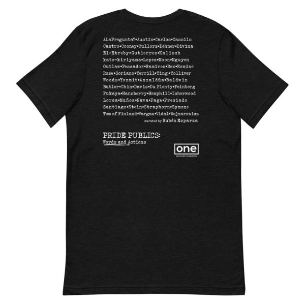 Pride Publics Short-Sleeve Unisex T-Shirt (color: black - printing on back)