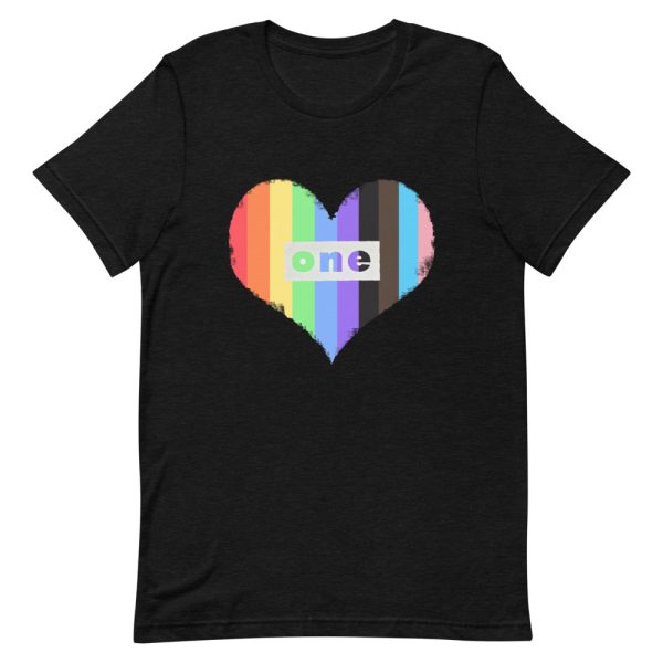 I Heart ONE Short-Sleeve Unisex T-Shirt (color: black)