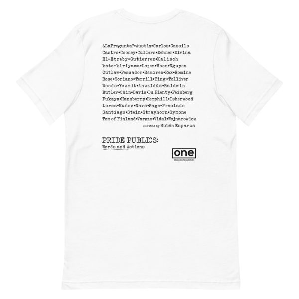 Pride Publics Short-Sleeve Unisex T-Shirt (color: white - printing on back)